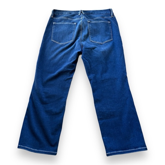 Good American Good Petite Straight Leg Jeans Denim Sz 14 /32 Blue383 - Picture 3 of 7